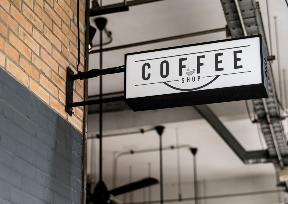 Custom Signage of A Coffee Shop